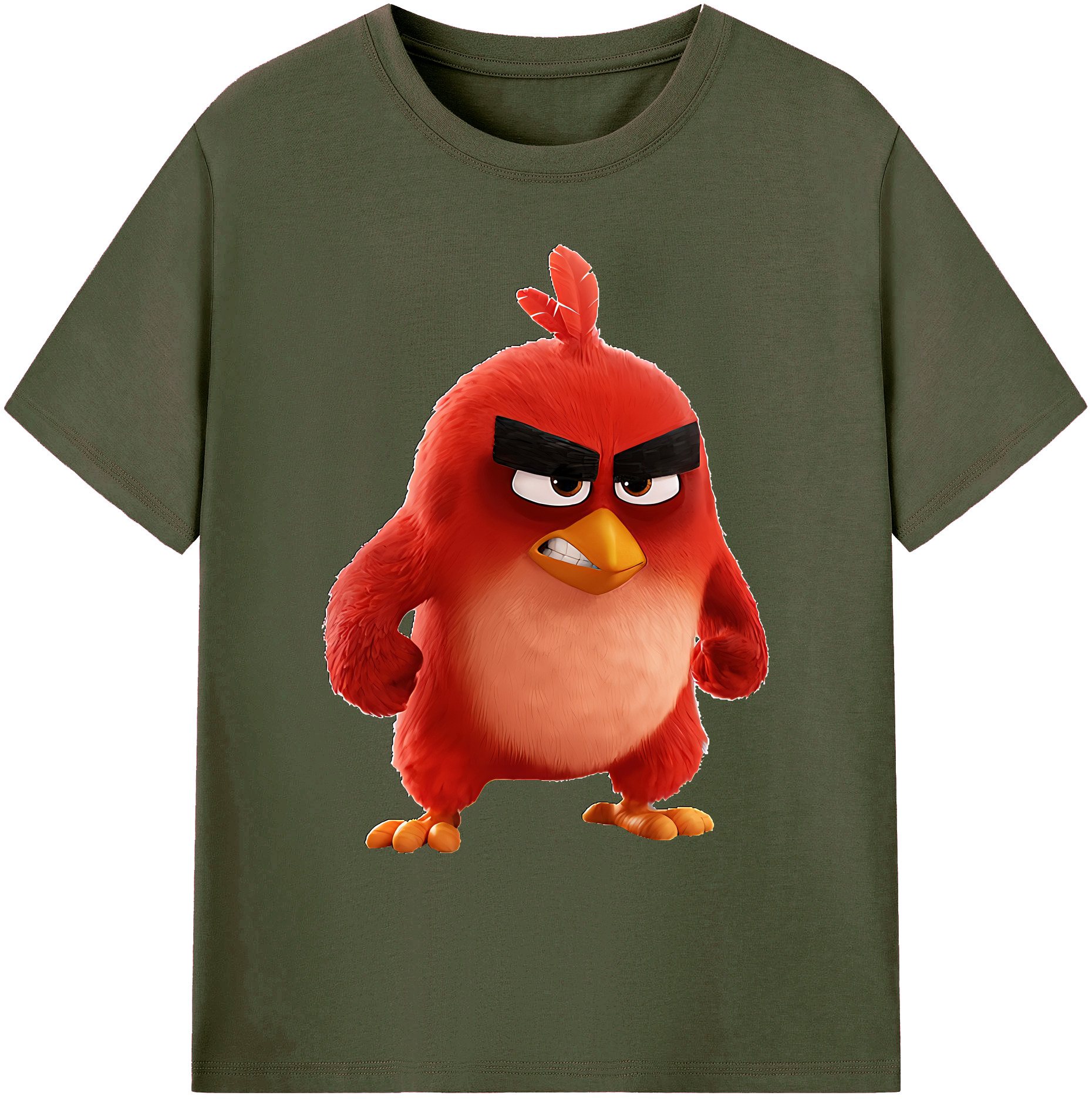 （画像用） Angry Birds アングリーバード 綿100％ メンズ半袖Tシャツ｜肌触りやわらか＆通気性